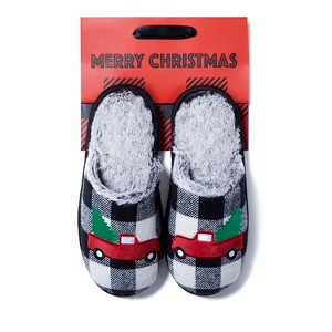Cozyfoams Women's Holiday Novelty Scuff Slipper with Gift Bag - 1 of 4