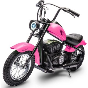 24V Electric Dirt Bike for Kids – 14 MPH Off-Road Motorcycle with Lights, Leather Seat & Safety Handbrake - 1 of 4