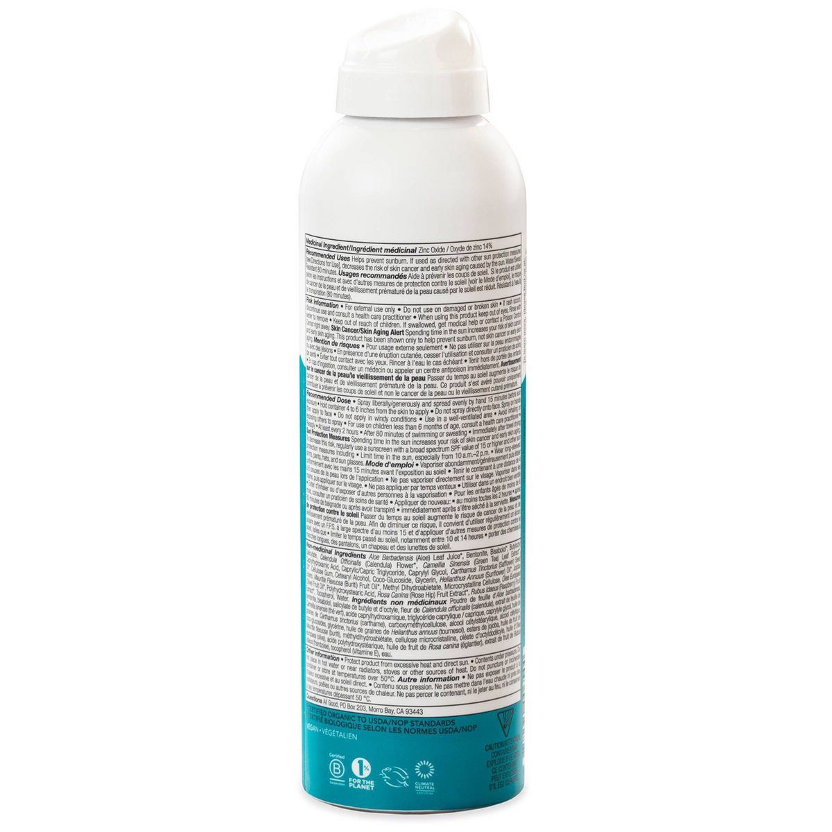 All Good Sport Sunscreen Spray Water Resistant - SPF30 - 6oz - thumbnail 2