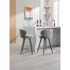 CAVINAS Velvet Bar Stools with Footrest Set of 2,Counter Stools with Tufted Backrest and Solid Wood Legs,Kitchen Chair for Kitchen Island - 4 of 4
