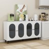 Modern Accent Sideboard Cabinet with Acrylic Doors, Freestanding Storage Cupboard Console Table for Kitchen Dining Living Room Hallway Office - 3 of 4