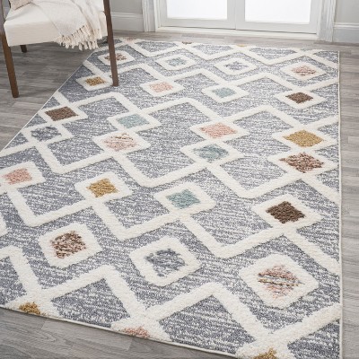 Monique Trellis High-Low Area Rug - JONATHAN Y