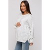 PinkBlush Ivory Speckled Knit Maternity Sweater - 2 of 4