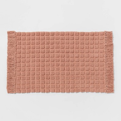 20"x32" Square Tufted Bath Rug Clay Pink - Threshold™