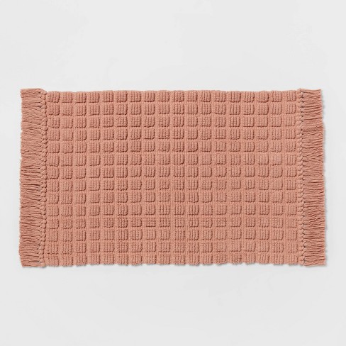 20x32 Square Tufted Bath Rug Clay Pink - Threshold™