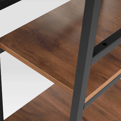 ErgoEdge Black Wood L-Shaped Gaming Computer Desk