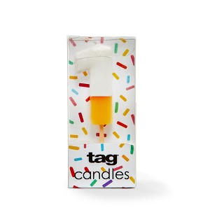 Tag Digit 1 Candle - White Cake Candle for Celebrations, 1.18" x 1.77", 0.07 hrs Burn Time, Easy Clean, Everyday Use - 1 of 1