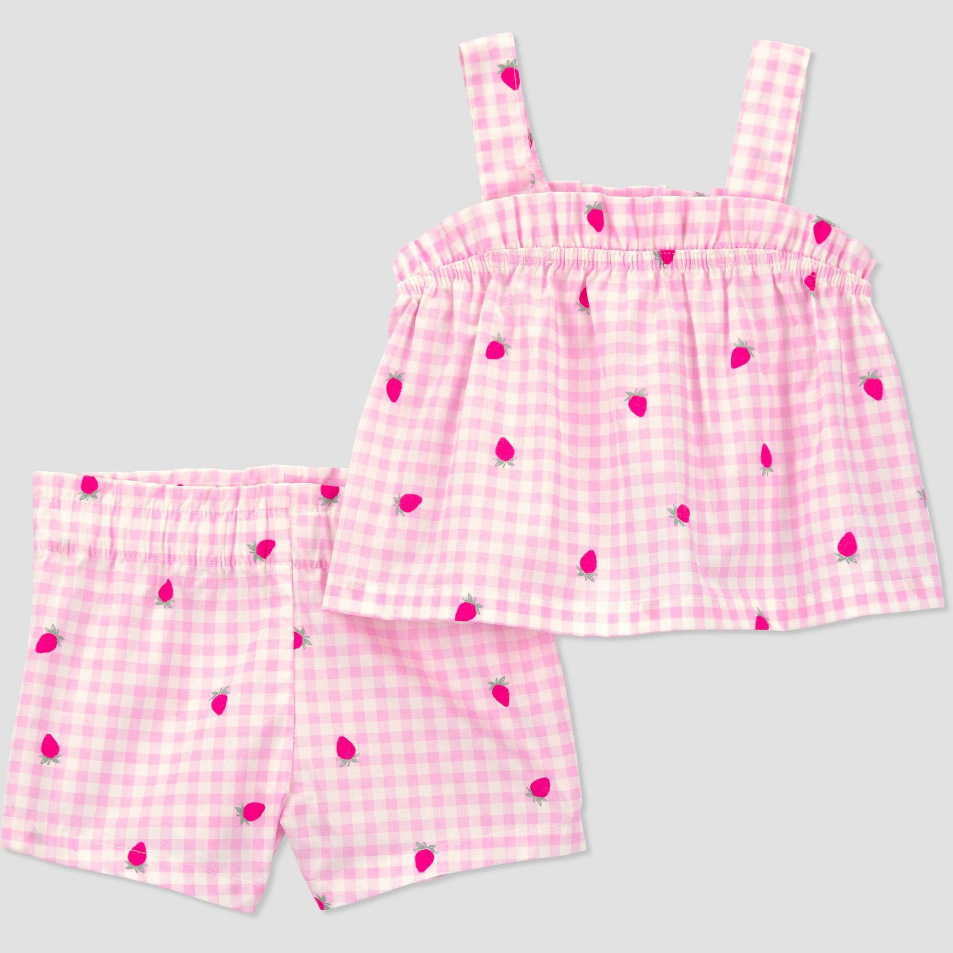 Carter's Just One You® Baby Girls' 2pc Strawberry T-Shirt and Shorts Set - Pink