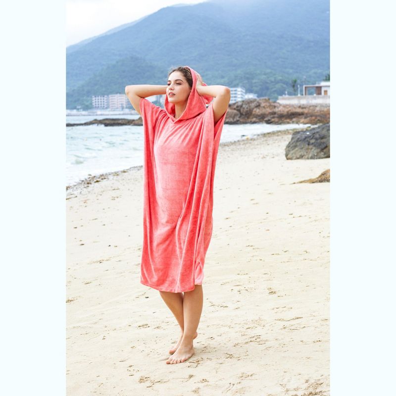 Catalonia Oversized Wearable Beach Towel, Surf Cape Changing Towel Robe for Adults, Hooded Wetsuit Change Cape, One Size Fits All, 4 of 10
