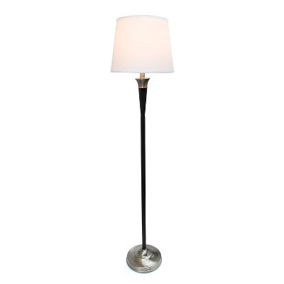 Malbec Black and Brushed Nickel 3-Piece Lamp Set with Cream Shades