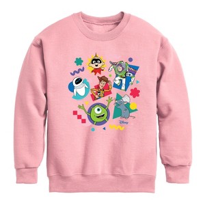 Boys' - Disney - Pixar Character Shapes Graphic Long Sleeve Fleece Sweatshirt - 1 of 4