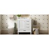 Ridstar 30 in. W White Bathroom Storage Cabinet with a Soft Closing Door and 3 Drawers - 4 of 4