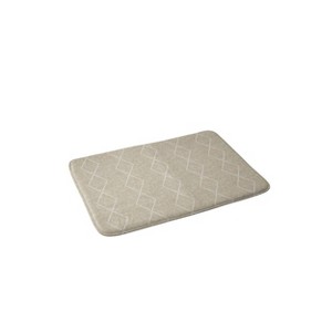 Little Arrow Design Co Geometric Boho Diamonds Memory Foam Bath Rug Brown - Deny Designs: Padded, Microfiber, Machine Washable - 1 of 3