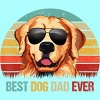 Women's Design By Humans Best Dog Dad Ever Golden Retriever By LuckyCharm99 Racerback Tank Top - 2 of 2