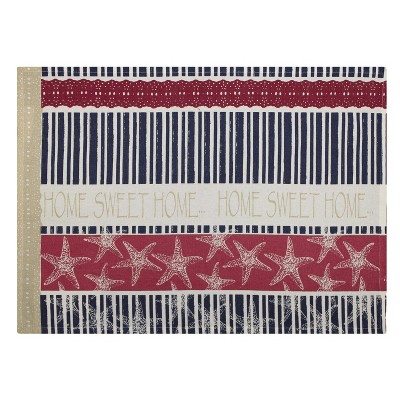 Beachcombers Home Sweet Home Starfish And Red White Blue Patriotic 4th of July Kitchen Tea Towel Decor