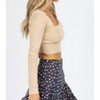 Women's LONGSLEEVE KNIT TIE BACK CROP TOP - LE LIS - image 3 of 4