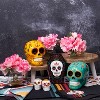 Gallerie II Aqua Floral Sugar Skull Decorative Figure Figurine - image 4 of 4