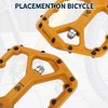 Unique Bargains Foot Peg Footrests Fit 9/16 Inch Axles Durable Rear Bicycle Pedal Nylon Metal Yellow 1 Pair - 3 of 4