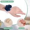 Unique Bargains Artificial Floral Decorative Wrist Corsage Bracelet Rose 6 Pcs - 2 of 4