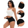 INSPIRE CHIC Women's High-Waisted Full-Coverage Underwear Wave Trim No Trace Briefs - 3 of 4