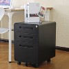 TIRAMISUBEST Duty 3-Drawer Mobile File Cabinet, Under Desk Storage with Lock, 5 Wheels, for Legal/Letter/A4 Files - 2 of 4
