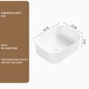 Hrinhom 15.8" W Rectangle Bathroom Sink Above Counter,Modern Stone Resin Vessel Sink Without Faucet - 4 of 4