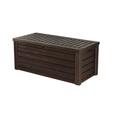 Photo 1 of (READ FULL POST) Keter Westwood 150 Gallon Plastic Outdoor Furniture Storage Deck Box, Espresso
