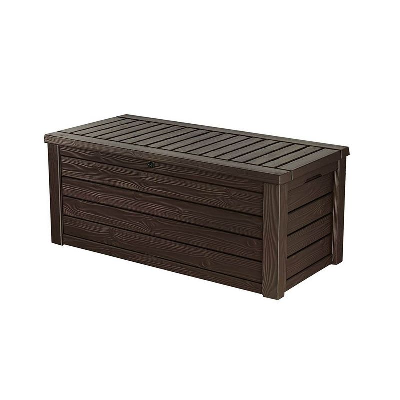 Keter Westwood 150 Gallon All Weather Outdoor Patio Storage Deck Box and Bench, 1 of 7