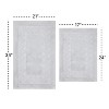 Knightsbridge All Season Traditional Chain Design 2 PC Cotton Bath Rug Set 17"X24" & 21"X34" White - 3 of 4