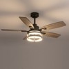 Siljoy 46-Inch Retro American Ceiling Fan with LED Light & Remote, Classic Design for Comfortable Airflow, Elegant Home Style. - 2 of 4
