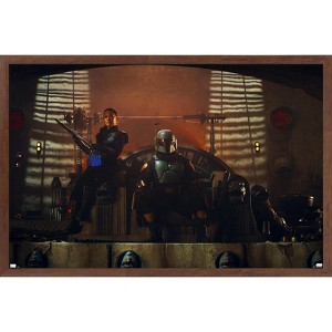 Trends International Star Wars: Boba Fett on Jabba's Throne Framed Wall Poster Prints - 1 of 4