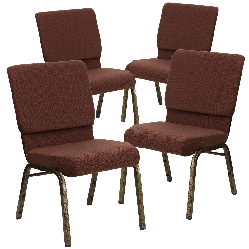 Emma and Oliver 4 Pack 18.5''W Stacking Church Chair, 1 of 6