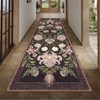 Washable Area Rugs for Living Room, Floral Rug for Bedroom, Soft Low Pile Non Slip Throw Rugs - 2 of 4