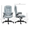 6 Point Vibrating Massage Office Chair with Heat, Microfiber Massage Desk Chair with Reclining Backrest - 3 of 4