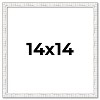PosterPalooza | Square Textured White Picture Frame - UV Acrylic, Foam Board Backing, Hanging Hardware - 2 of 4