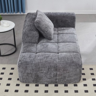 GDFStudio Ben Compression Foam Chenille 62.2" Chaise Lounge