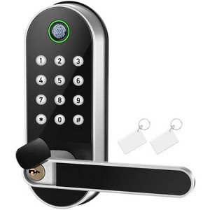 Itopfox Keyless Entry Fingerprint Smart Lock with Handle & Keypad: Biometric Digital Electronic Lock with Code, Electric Deadbolt Door Knob - 1 of 4