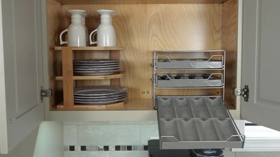 3-Tier Pull Down Spice Rack for Kitchen Cabinet –