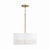 Capital Lighting Dash 3 - Light Semi-Flush Mount in  Aged Brass/White - 3 of 4