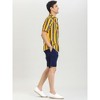 Lars Amadeus Men's Summer Striped Shirts Short Sleeves Button Down Beach Color Block Shirt - 3 of 4