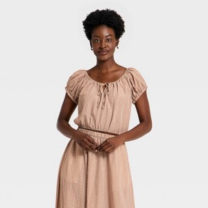 Top con lazo y manga corta abullonada para mujer - A New Day™