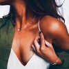 14K Rose/White Gold Plated Lariat Necklace, Star Drop Y-Shaped Pendant, Adjustable Minimalist Chain for Women - 2 of 4