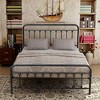 Grungis Queen Size Bed Frame with Victorian Style Headboard,Metal Platform Bed for Bedroom,No Box Spring Needed - 2 of 4