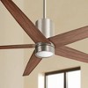 56" Minka Aire Modern Indoor Ceiling Fan with LED Light Remote Control Brushed Nickel Dark Walnut for Living Room Kitchen Bedroom - 2 of 4