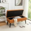 Airsurfer Storage Bench with Storage Bench for Bedroom End of Bed Bench Foot of Bed Bench Entryway Bench Storage Ottoman Bench Leather Bench - 4 of 4