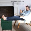 Itopfox 30 Inches Storage Ottoman Bench with Wooden Legs, Linen Fabric Footrest for Living Room or Bedroom, Removable Lid and Hidden Storage Space - 3 of 4