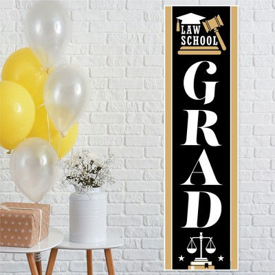 Big Dot of Happiness Law School Graduation Party Door Decoration - Vertical Banner