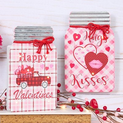 The Lakeside Collection Lighted Mason Jar Wall Plaques