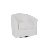 Set of 2 Liria Wooden Upholstered Barrel Chair for Livingroom with Metal Swivel Base | ARTFUL LIVING DESIGN - 3 of 4