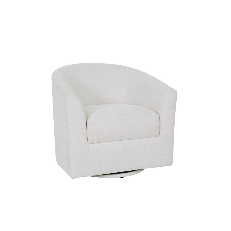 Set of 2 Liria Wooden Upholstered Barrel Chair for Livingroom with Metal Swivel Base | ARTFUL LIVING DESIGN, 3 of 10